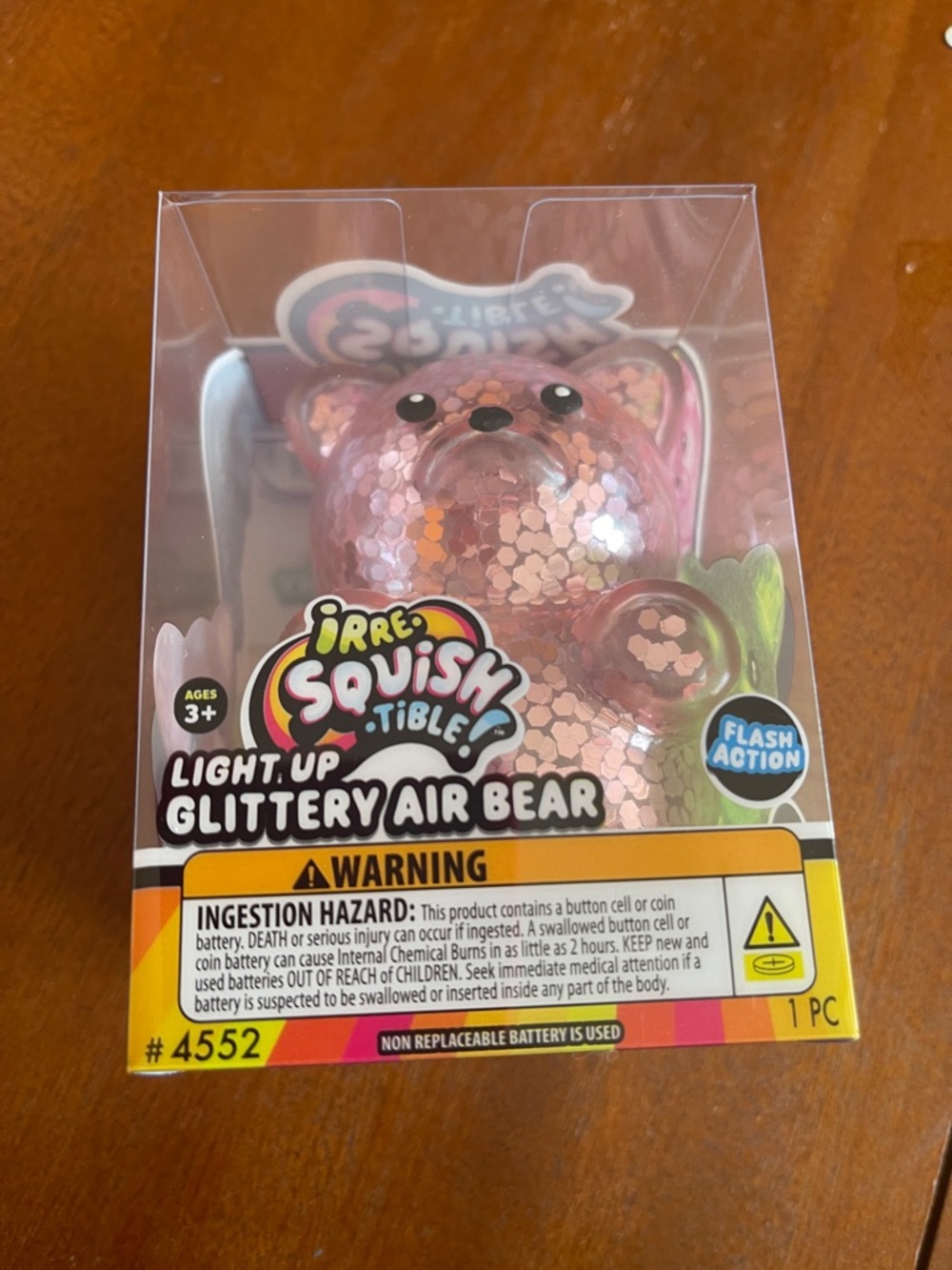 Light-Up Glittery Air Bear - Pink